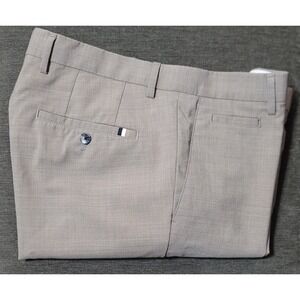 Hugo Boss Men's Tan FF Wool Blend Stretch Dress Pants Size 34 X 29